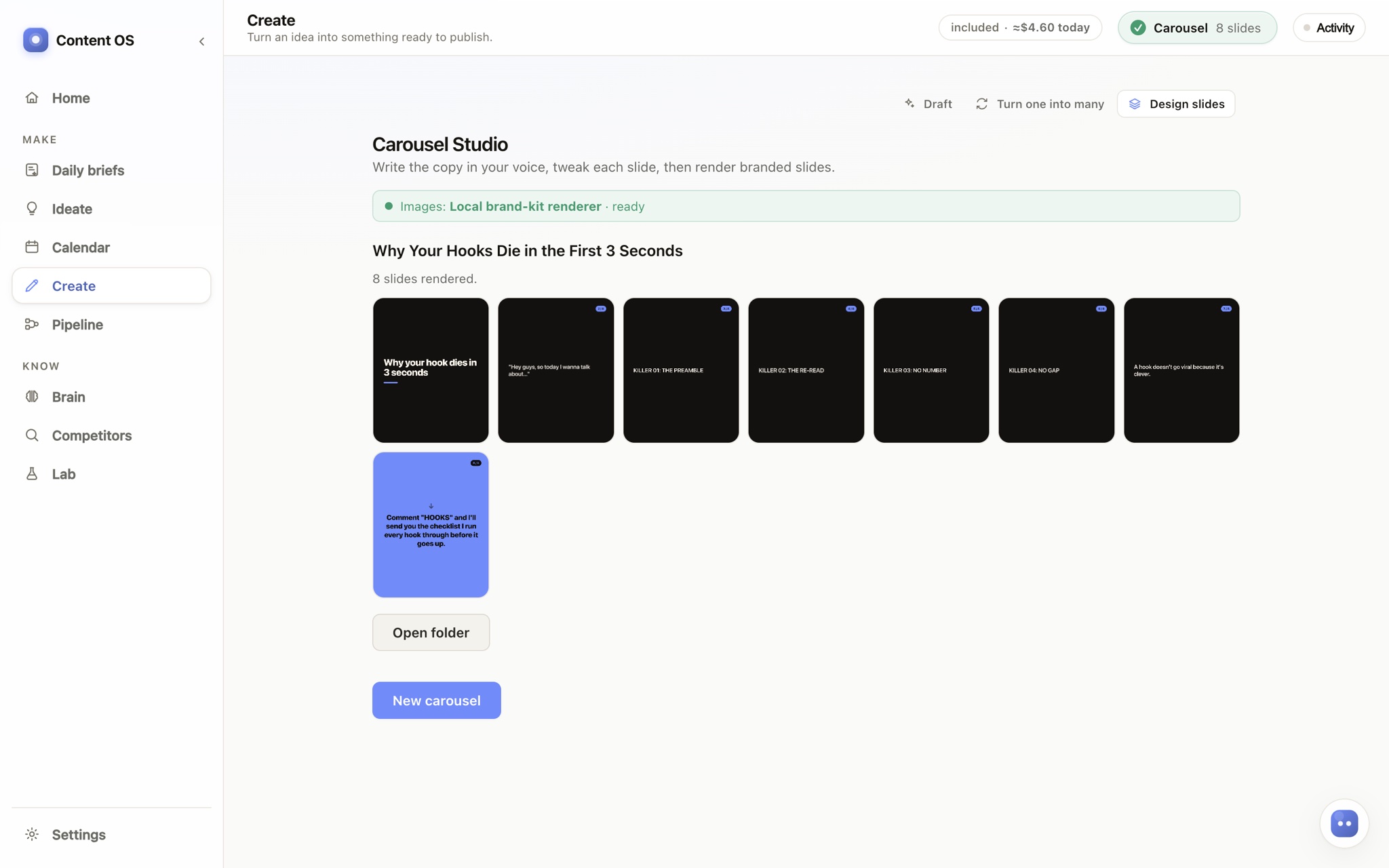 Carousels, rendered